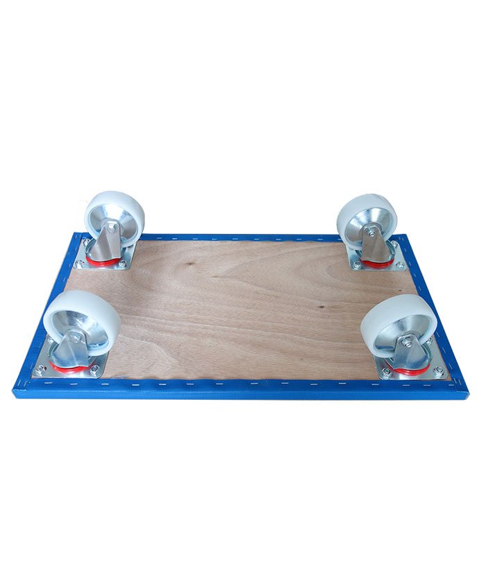 Non-slip coating Dolly,4``PP castor with steel cover-291