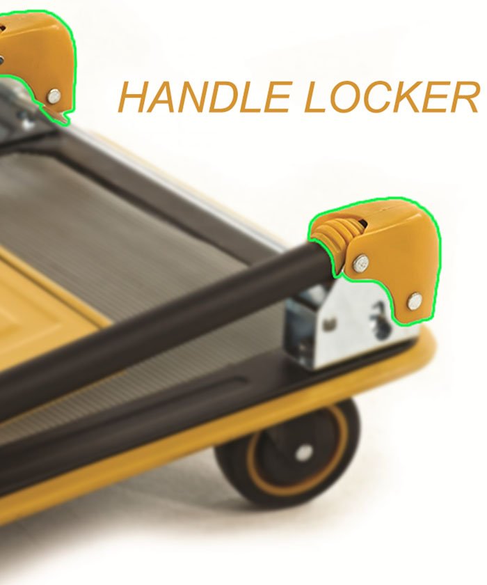 Platform Hand Trolley,Ribbed Pattern Pad, PU Castor，Soft Hanle Cover,Handle Locker-319