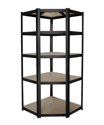 Powder Coated Corner Shelving 80-275kg Capacity 5Layer Slotted Corner Shelving Unit