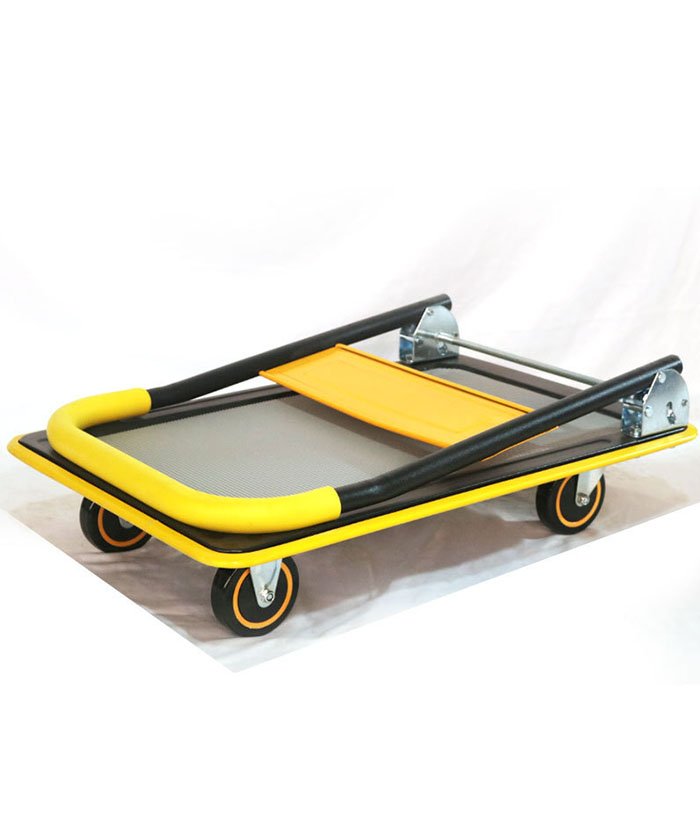 Platform Hand Trolley,Ribbed Pattern Pad, PU Castor，Soft Hanle Cover,Handle Locker-318