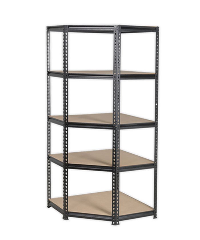 5 tier Rivet Corner Shelving-188