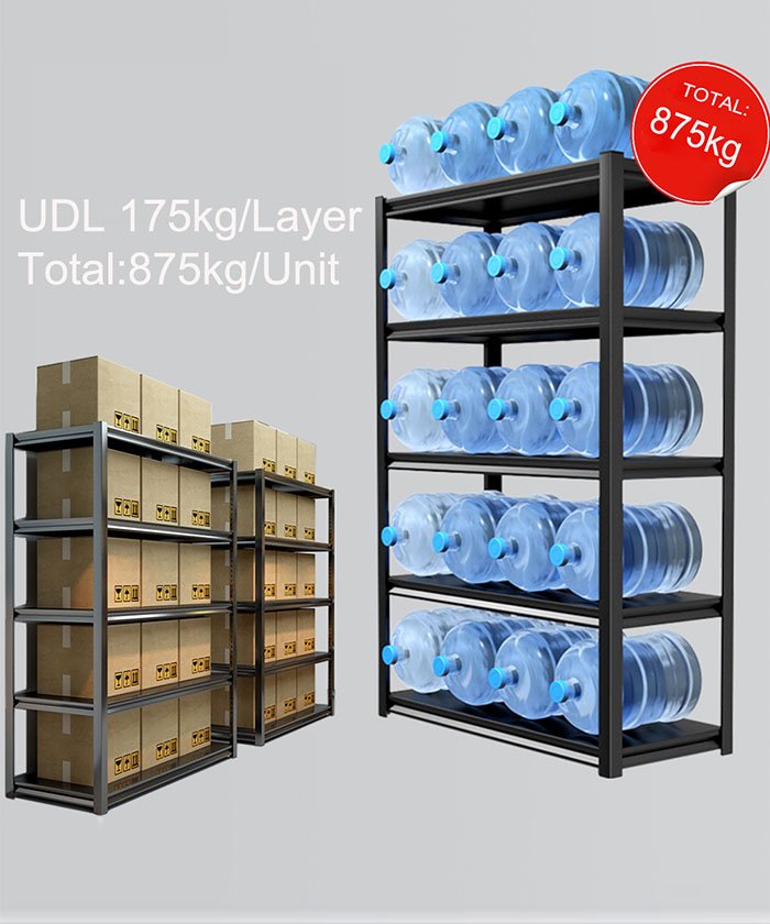 5Layer Rivet Shelving ,Concealed Post+Z beam+Melamine Lamination Board-159