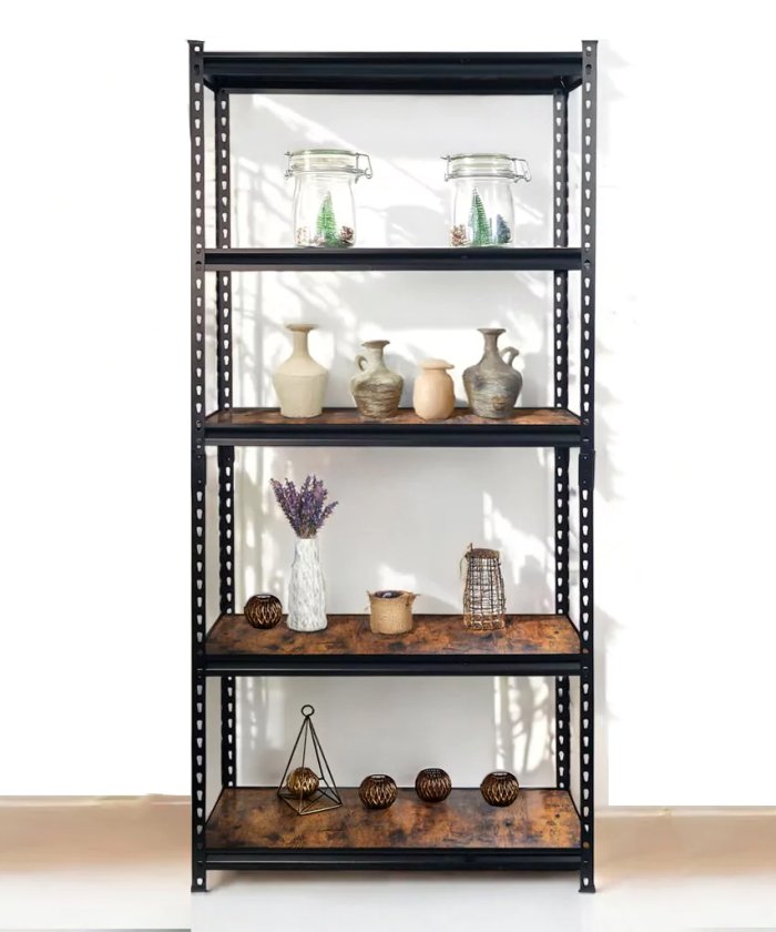 Black Metal Adjustable Kitchen Storage Shelf 3 4 5 Tier Home Bedroom Furniture Removable Steel Storage Rack -440