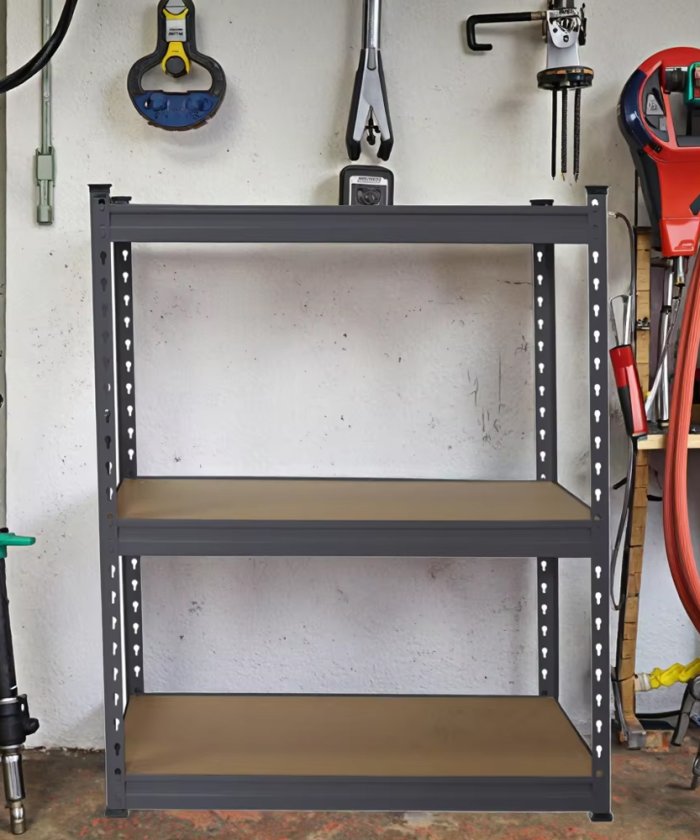 3 tier Light Duty  Shelving Steel Metal shelf Unit Storage shelves holder for home storage  Basements Warehouses used-456