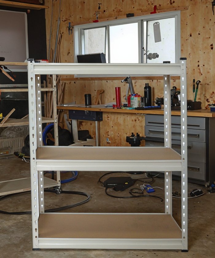 3 tier Light Duty  Shelving Steel Metal shelf Unit Storage shelves holder for home storage  Basements Warehouses used-455