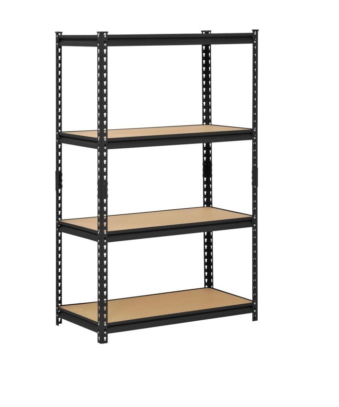 4-Layer Selective Medium Duty Rack Steel Metal Unit Storage System for Garages Basements Warehouses Carton Packed -451